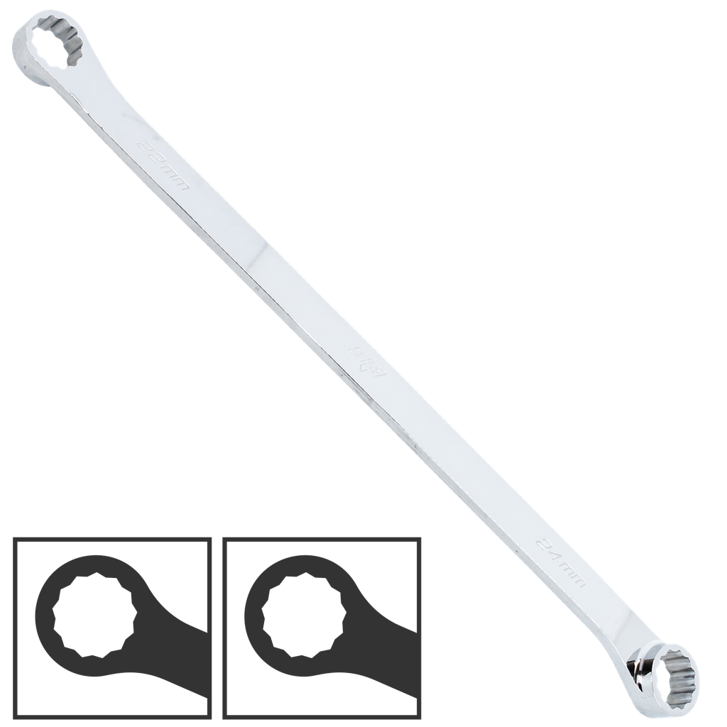 [SP15317] SPANNER DOUBLE RING METRIC 17MM X19MM 15DEGREE