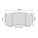 Pagid RST1 Brake Pads To Fit AP Racing CP5850 / Brembo 07.6955.1 Calipers