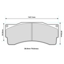 Pagid RSL1 Brake Pads To Fit AP Racing CP6210 Caliper