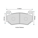 Pagid RSC1 Ceramic Disc Brake Pads To Fit AP Racing CP7600/CP7606/CP7613 / OE Calipers