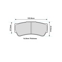Ferodo DS1.11 Brake Pads To Fit Brembo 07.A262.20 Caliper