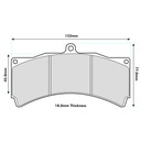 EBC Brakes RP-1 Brake Pads To Fit AP Racing CP5560 Caliper