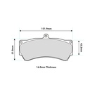 Pagid RSL29 Brake Pads To Fit AP Racing CP5555/CP5060 Calipers