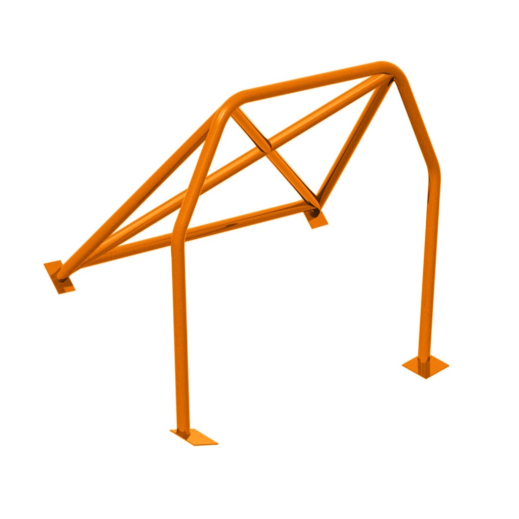 [S/WSW-HC-0022-IM-ORANGE] SW Motorsports Track Day Bolt In Half Roll Cage