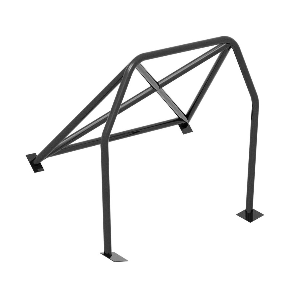 [S/WSW-HC-0022-IM-BLACK-GU] SW Motorsports Track Day Bolt In Half Roll Cage
