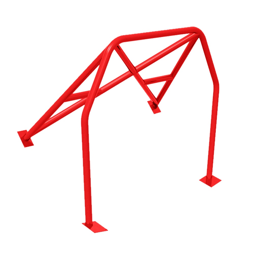 [S/WSW-HC-0016-OH-RED] SW Motorsports Club Sport Bolt In Half Roll Cage