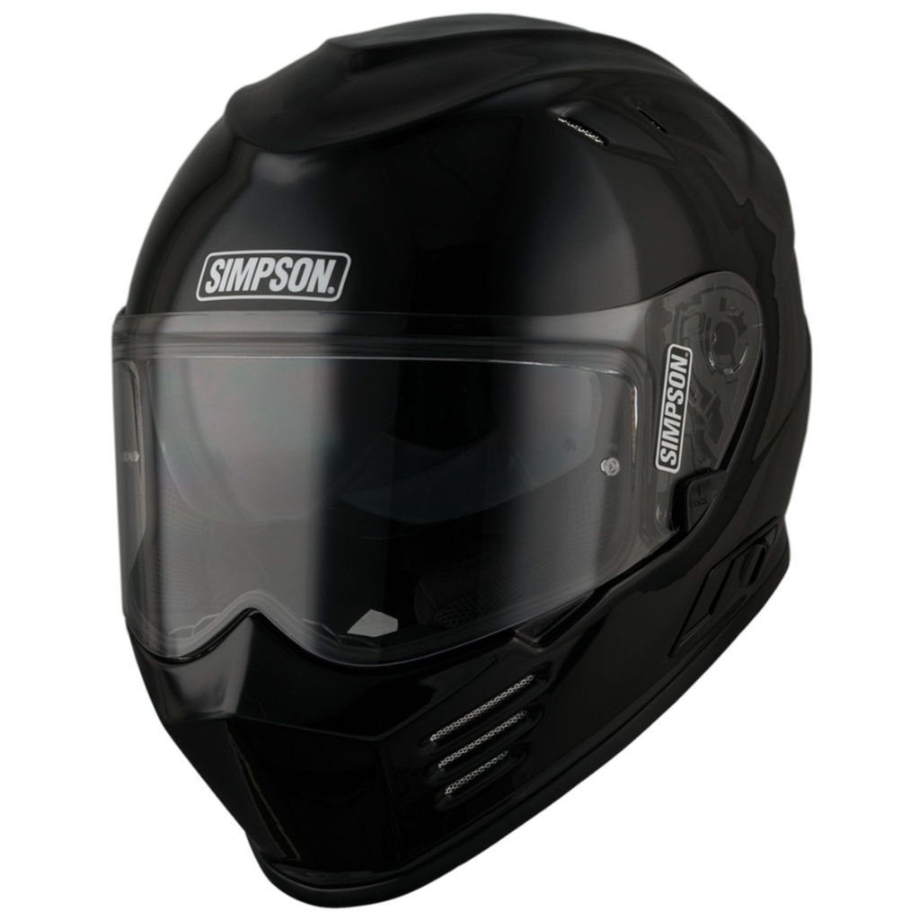 [2015375-3822124] Simpson Venom Plain Motorcycle Helmet (M (57-58cm), Matt Black)