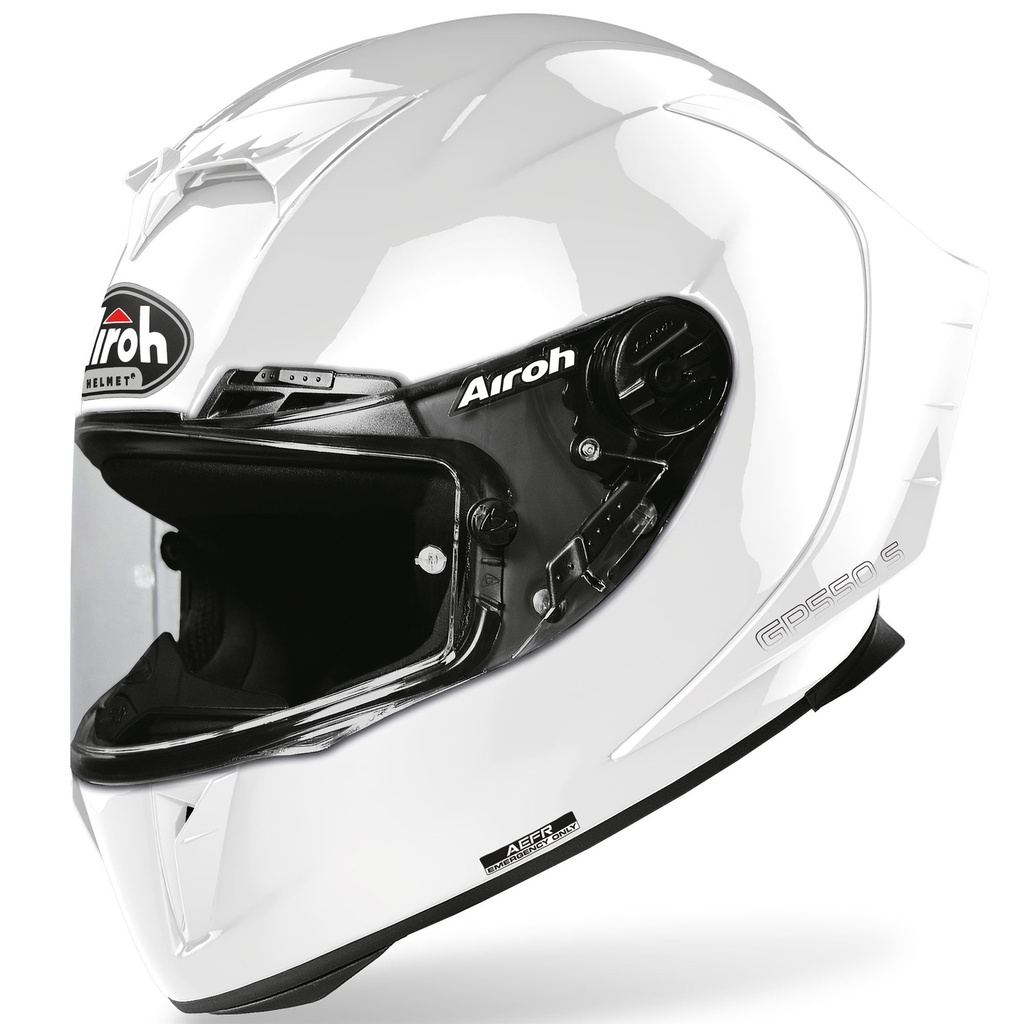 [2011748-2198623] Airoh GP550-S Plain Motorcycle Helmet (L (59-60cm), Colour White Gloss)