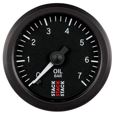 [249488-1905967] Stack Professional Oil Pressure Gauge (Black, 0-7bar)