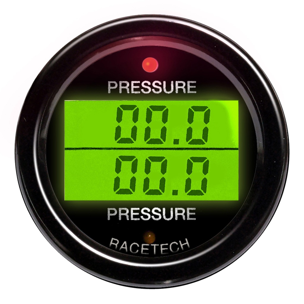 [7000843-3429705] Racetech Pressure - Pressure Dual Gauge (Black)