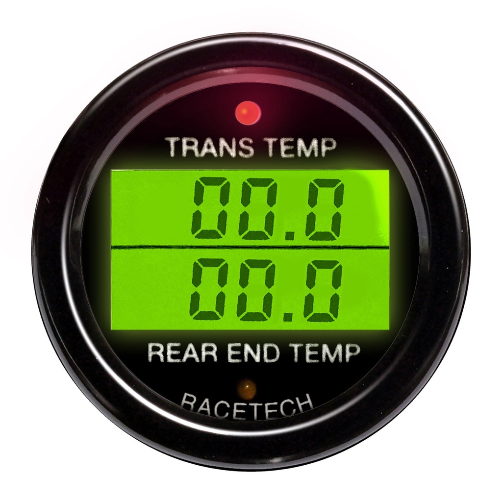 [7000842-3428576] Racetech Transmission Temperature - Rear End Temperature Dual Gauge (Black)