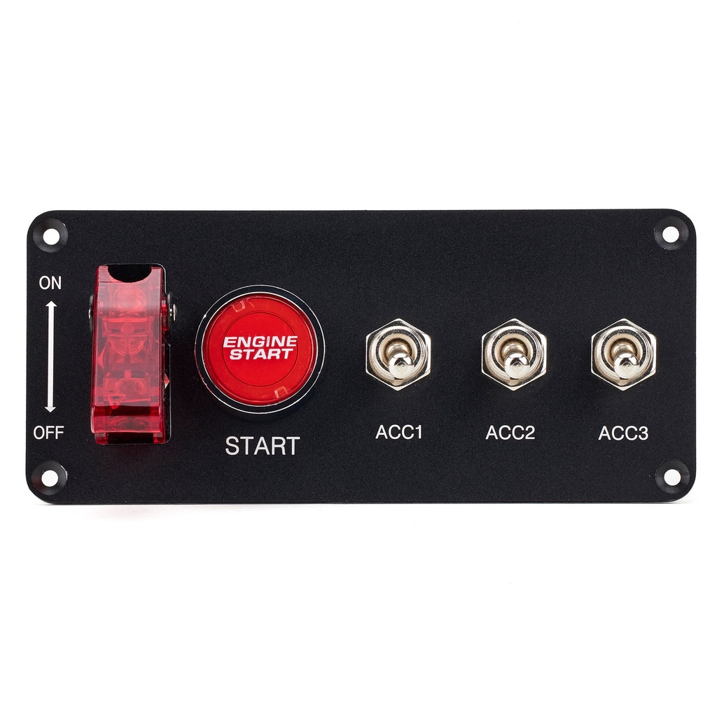 [APSESP12V3] Automotive Plumbing Solutions Ignition & Starter Switch Panel - 3 Accessory Switches