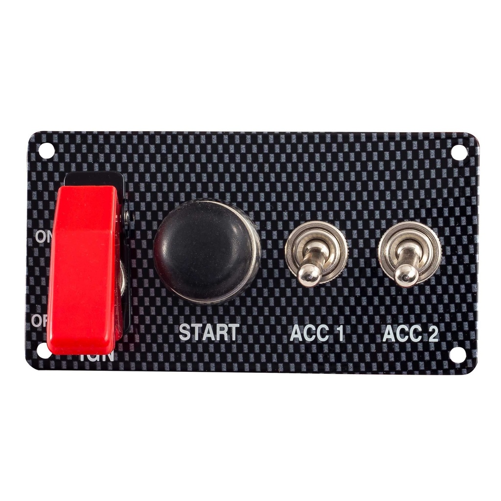 [GRYGE344-2C] Grayston Carbon Effect Starter Switch Panel With 2 Accessory Switches