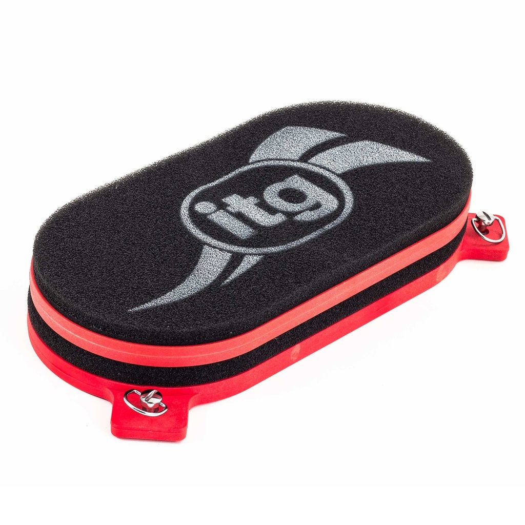 [243958-1192922] ITG Megaflow JC30 Single Carburettor Air Filter (Flat Top, 100mm)
