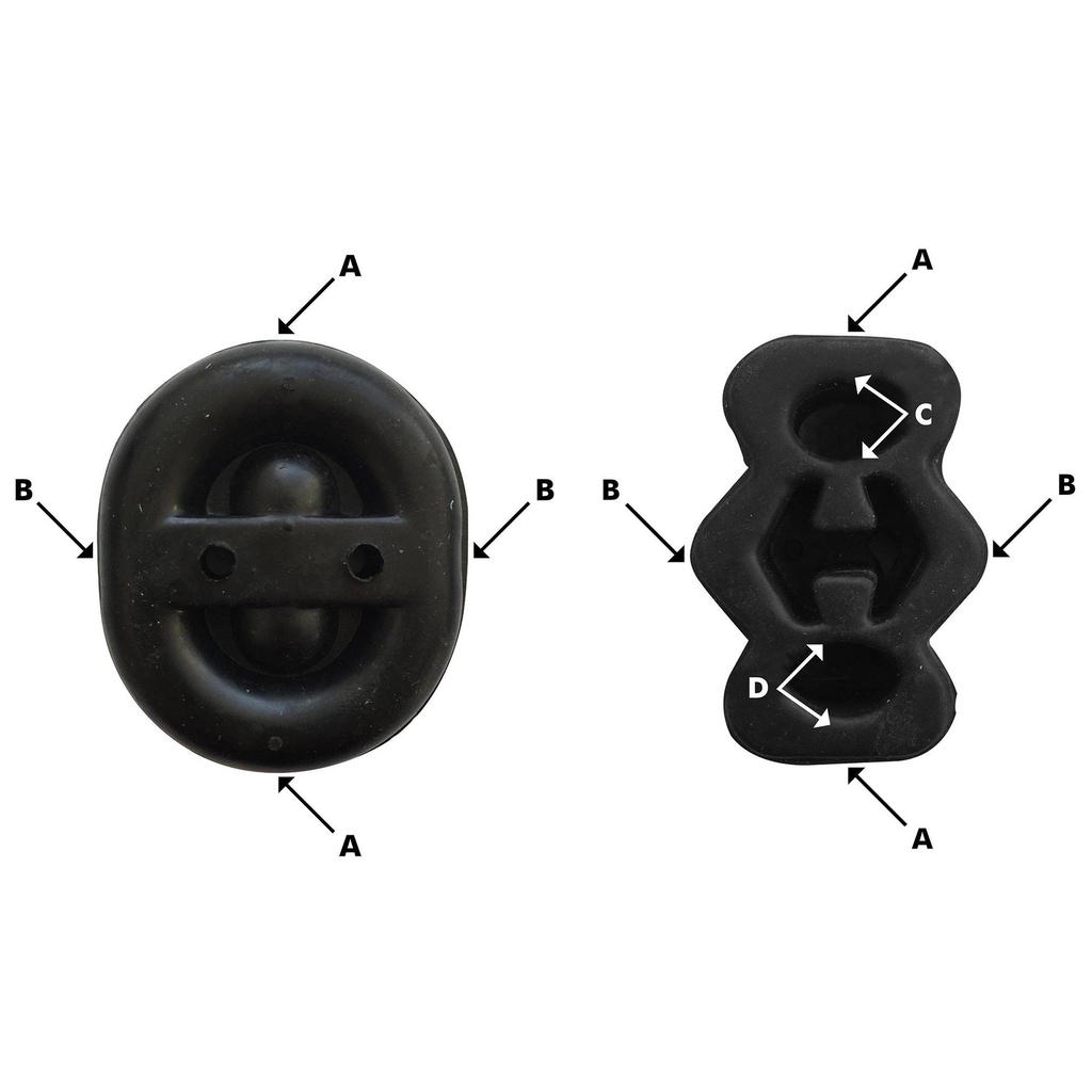 [851847-1576779] Jetex Universal Exhaust Mounting Rubbers And Bobbins (Type 2)